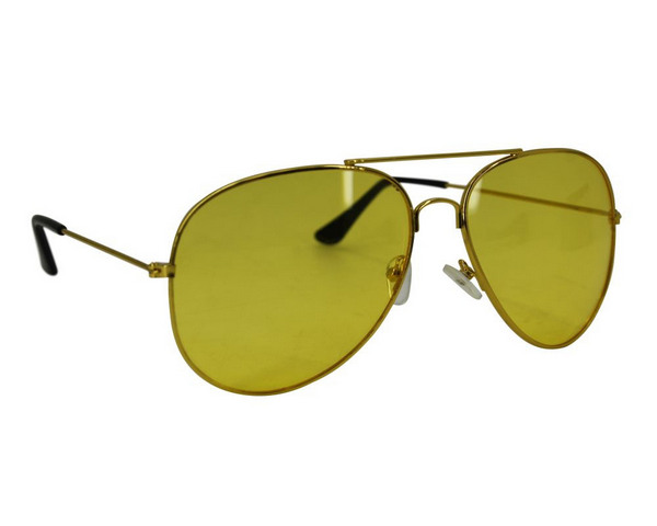 Benson Pilot Night Vision Driving Glasses, Gold